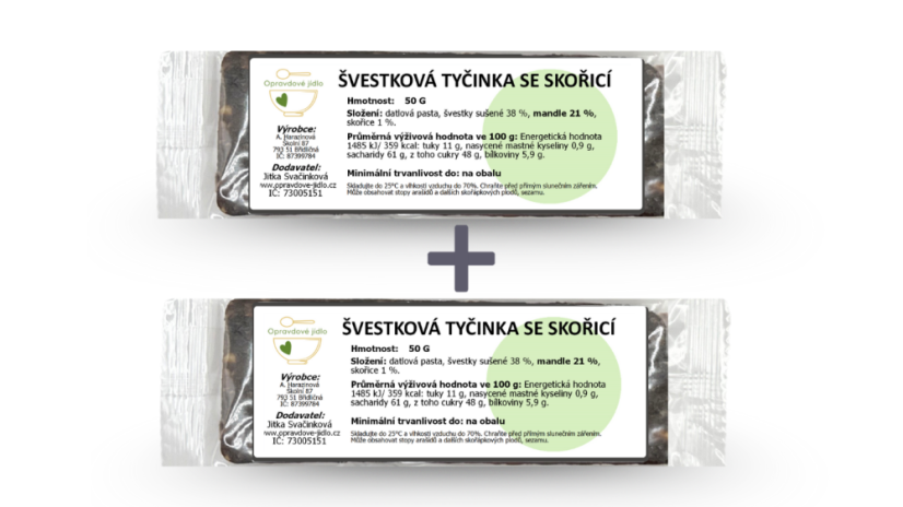 Švestková tyčinka se skořicí 1+1 zdarma