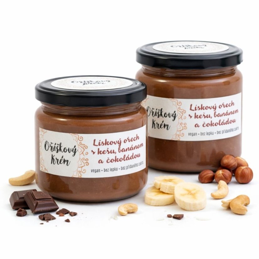 Oříškový krém 2 druhy - sada: 2x 400g
